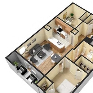 Luxury one bedroom apartment with den